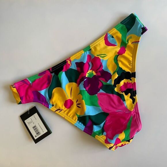 Kate Spade High Cut Bikini Bottom in Multi Color Size S - Picture 4 of 12